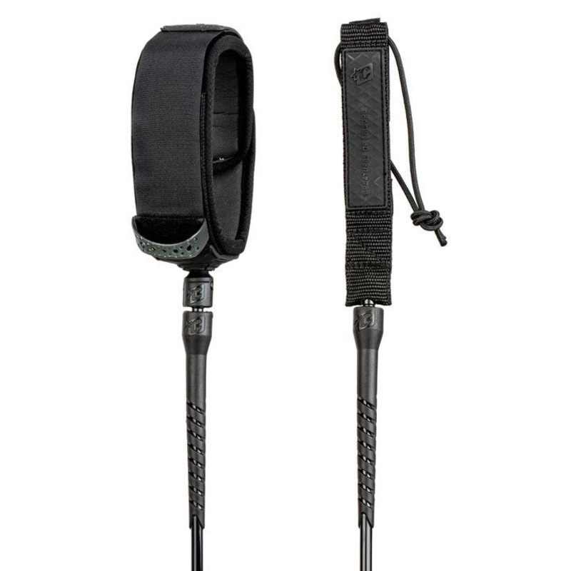 CREATURES – Reliance Longboard Leash 9 – Genou – Black / Black