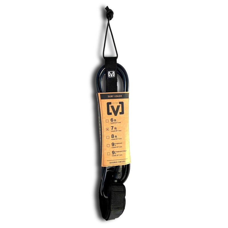 VICTORY – Surf Leash Regular 7′ – Mat Black