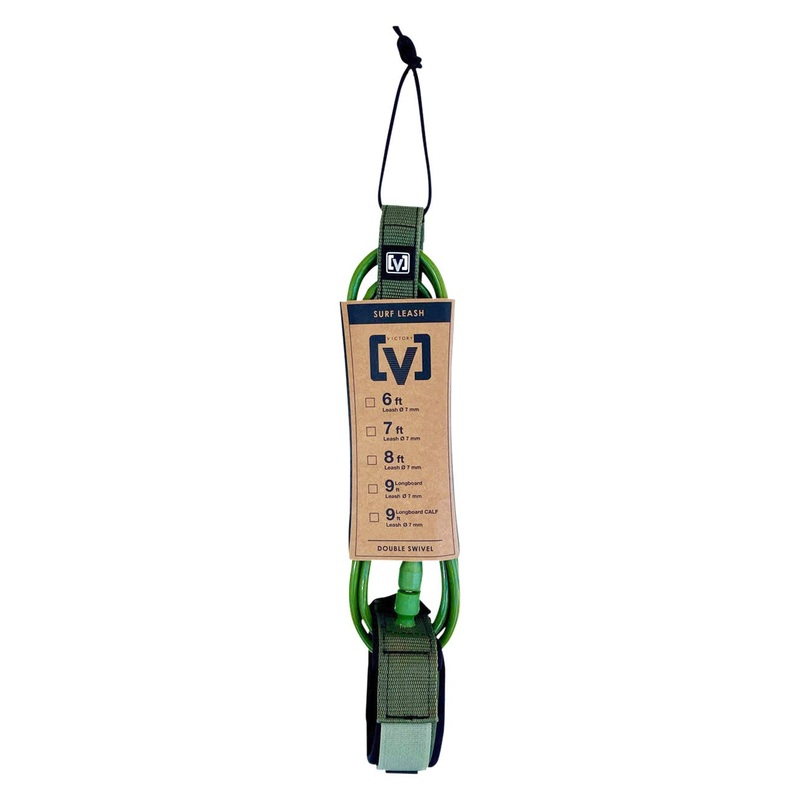VICTORY – Surf Leash Regular 7′ – Mat Green