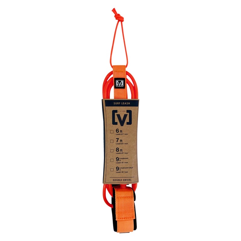 VICTORY – Surf Leash Regular 8′ – Neon Orange