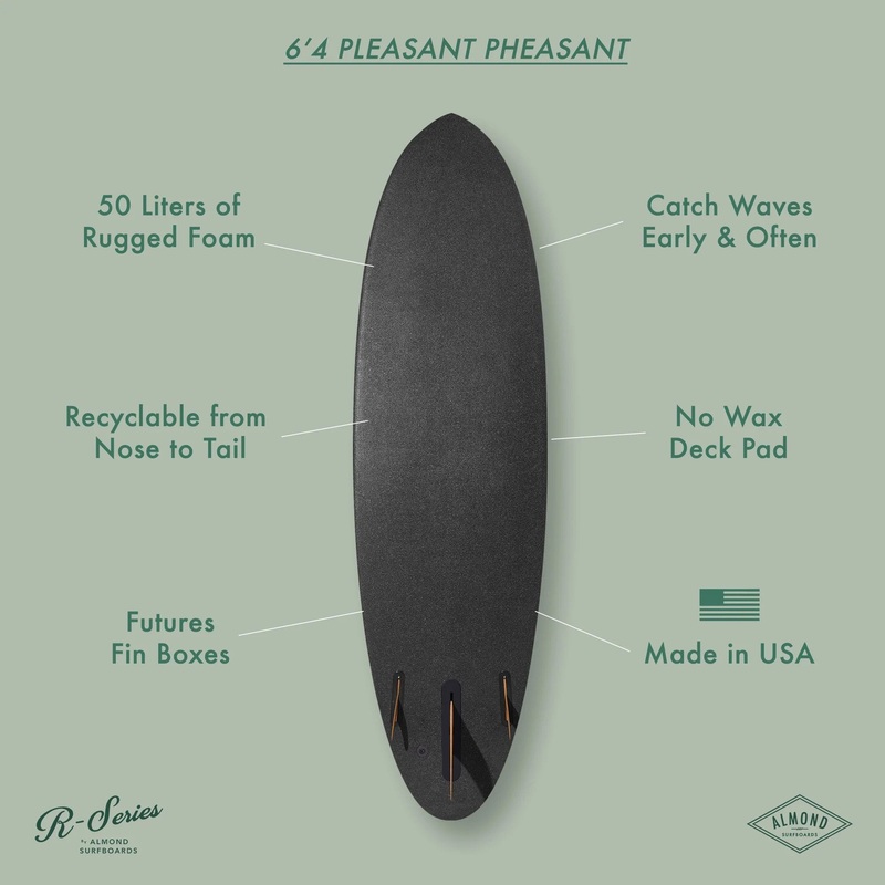 ALMOND Surfboards – R-Series 6’4 – Peel