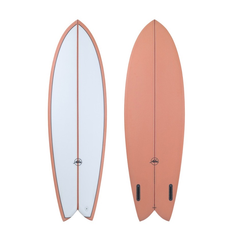 Aloha Surfboards – Keel Twin PU PVCP Coral – 5’10 – Futures
