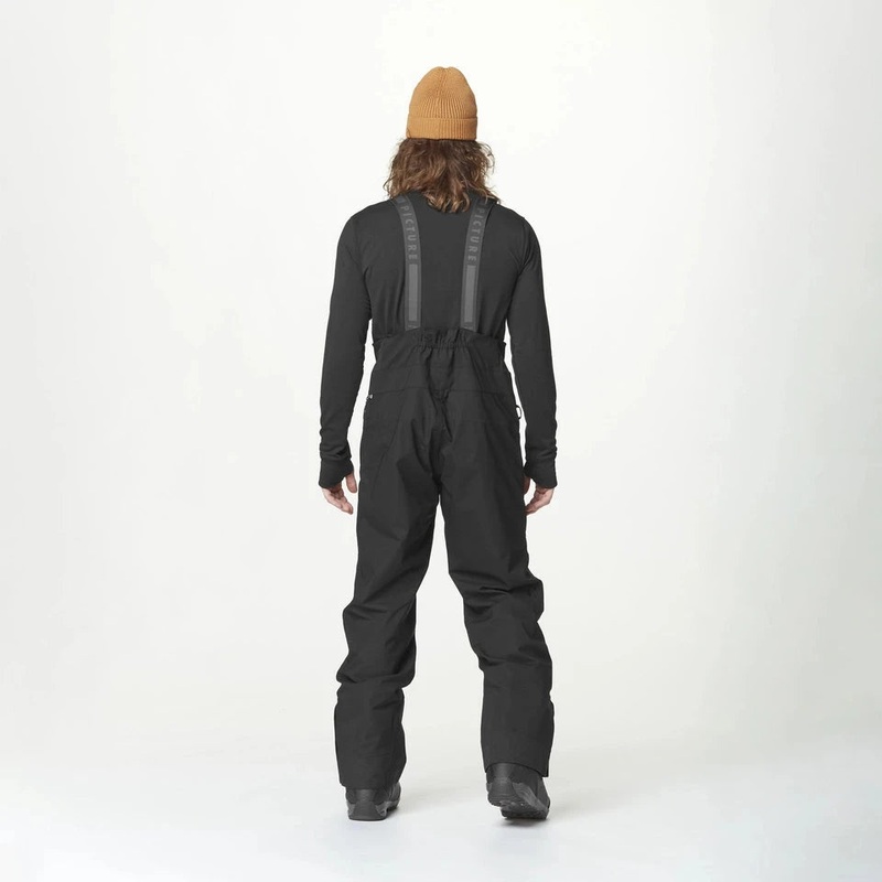 Picture Avening Bib Pants|Black|S|M|L|XL