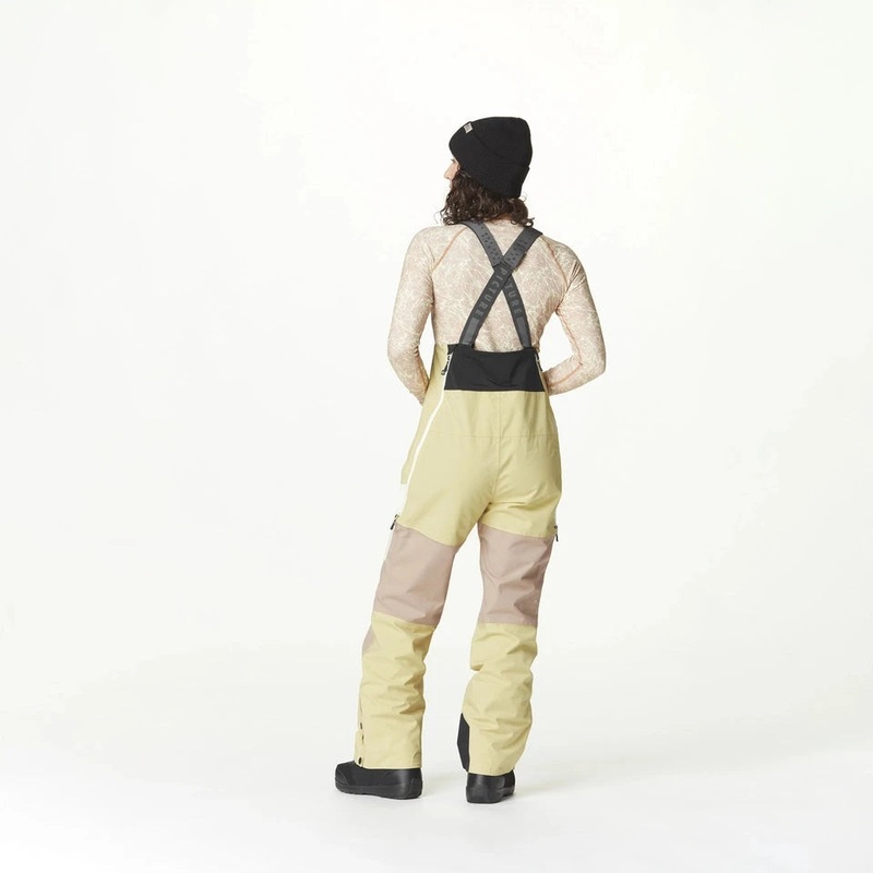 Picture Elwy Bib Womens Pants|Black|Hemp Roebuck Lime Cream|S|M|L|XL
