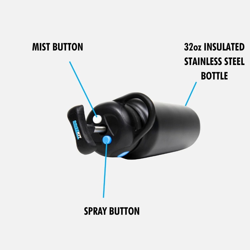 RINSEKIT – Water bottle & Spray – Black
