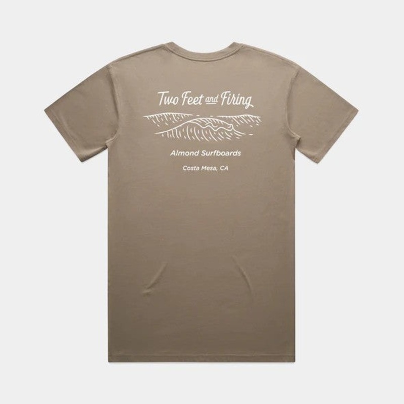 ALMOND – Two Feet & Firing – Tee Mushroom