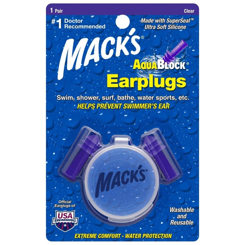 MACK’S EARPLUGS – Aqua Block – Purple – 1 Paire