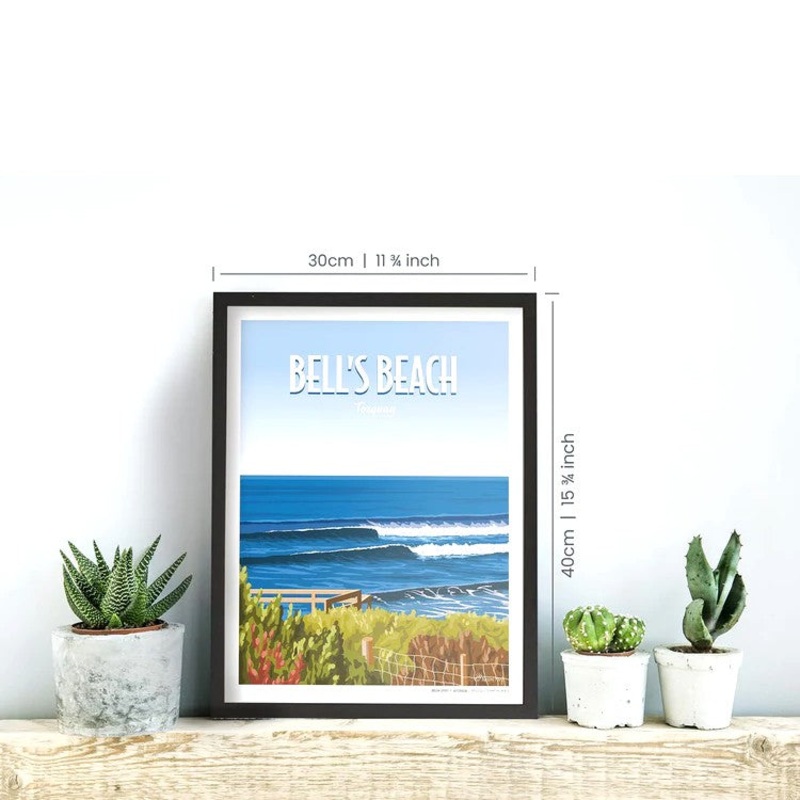 AWESOME MAPS – Poster – Bell’s Beach