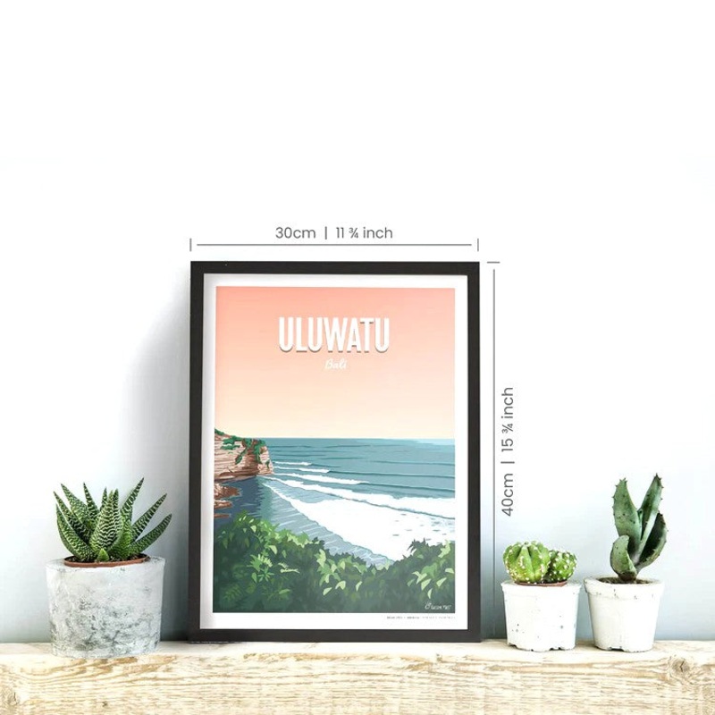 AWESOME MAPS – Poster – Uluwatu