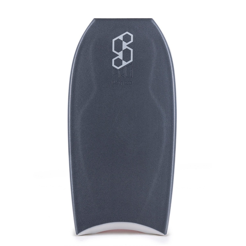 Science Bodyboard – Pro LTD F4 (PP) – Tri Quad – Gun Metal Grey / Pink