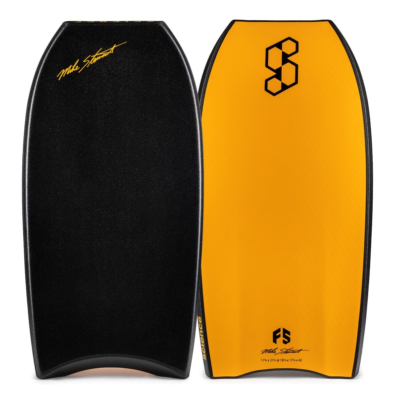 Science Bodyboard – Style Loaded F5 Quad Vent PP – Black / Tangerine