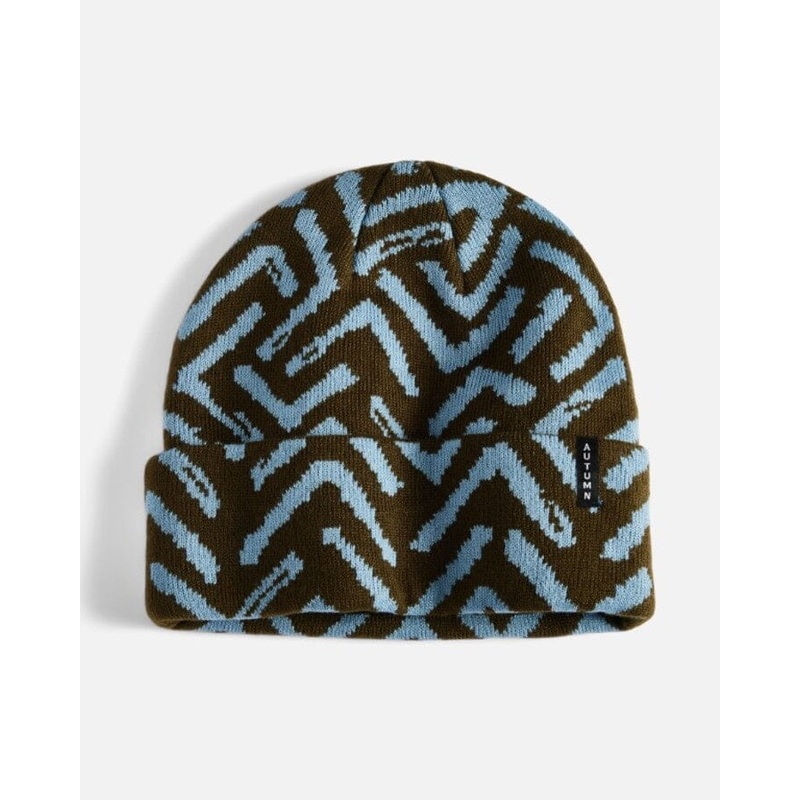 Autumn Geo Beanie|Army|Black|Brown
