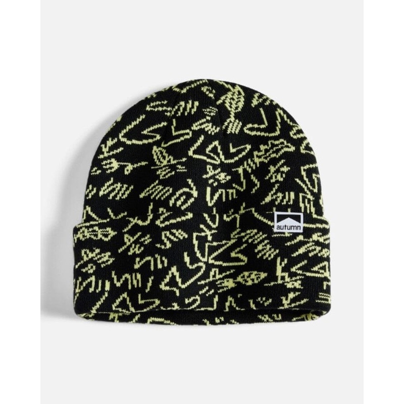 Autumn Gus Camo Beanie|Black|Natural