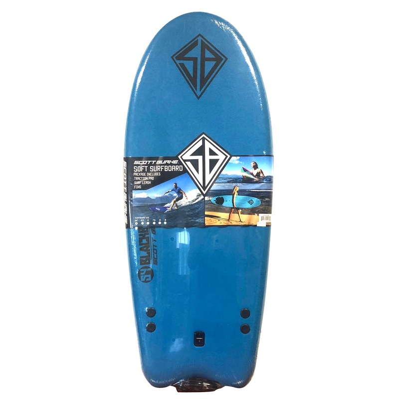 CBC – Planche de surf en mousse – Softboard Black Ball – 54 inch Fish – Blue