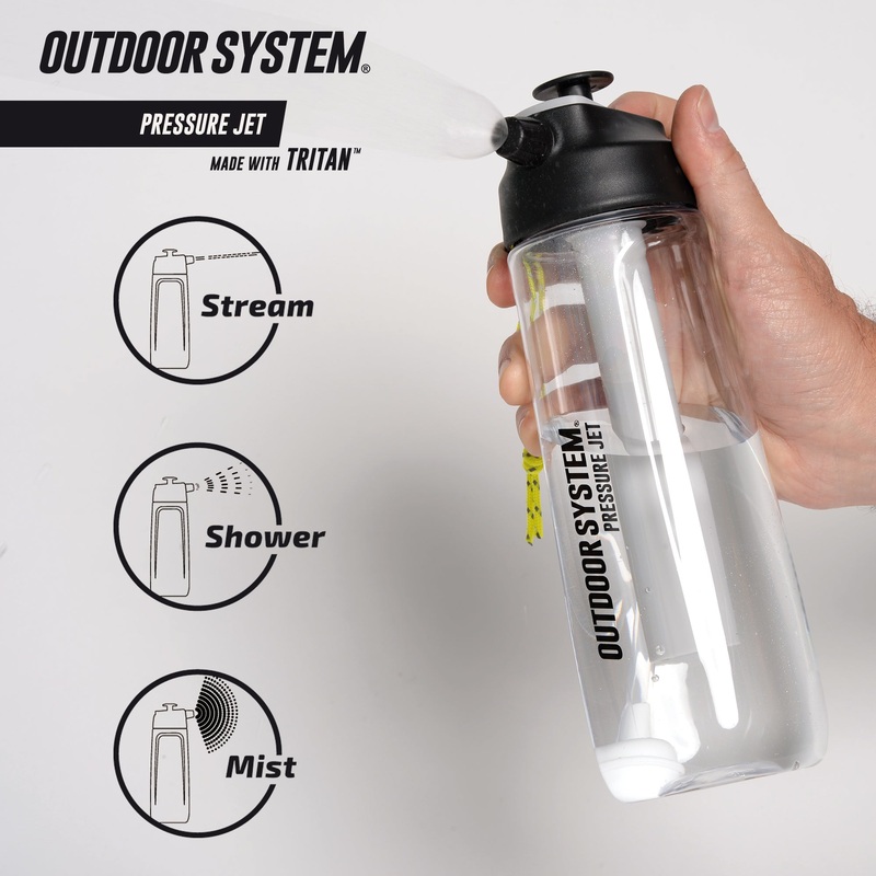 Outdoor System – Gourde Multifonctions – Pressure Jet 700ML – Black