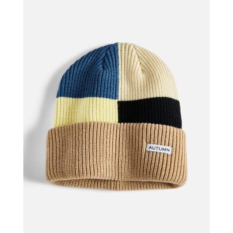 Autumn Patchwork Beanie|Army|Black|Khaki