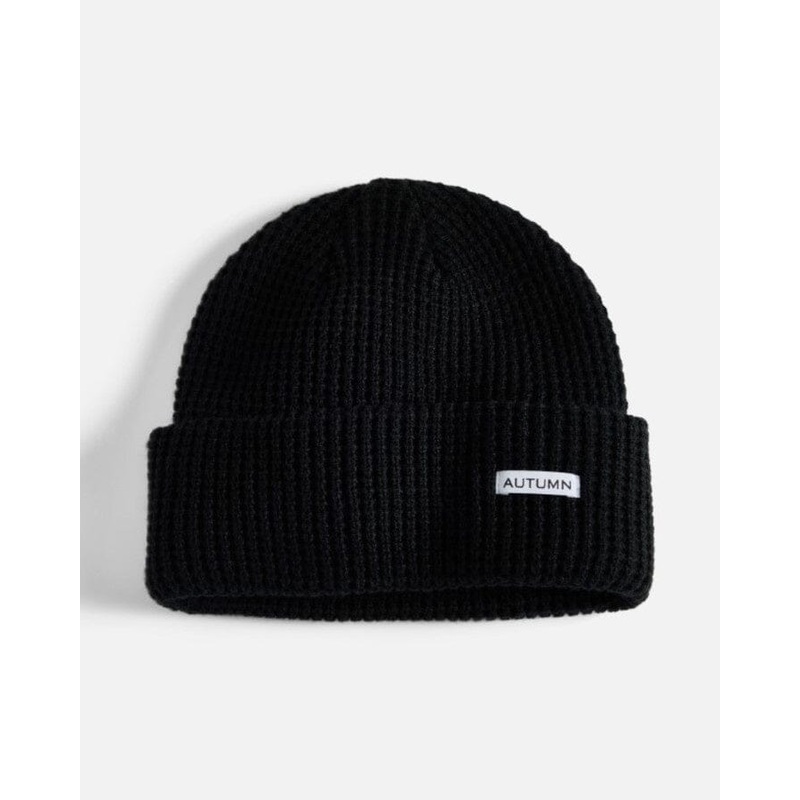 Autumn Waffle Beanie|Black|Rust|Dutch Blue