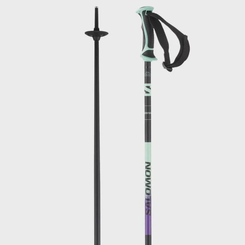 Salomon Shiva Ski Poles|Black / Beach Glass|105|110|115