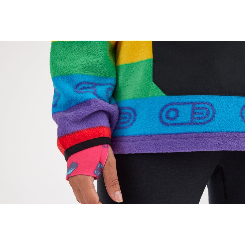 Airblaster Fleece Half Zip|Big Terry Purps|Rainbow Stripe|Thistle Big Daisy|Tan Big Terry|Rust Big Daisy|S|M|L|XS