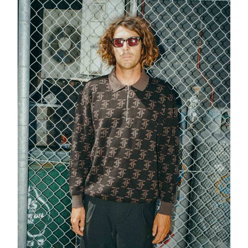 Former Synoptic Long Sleeve Polo Knit