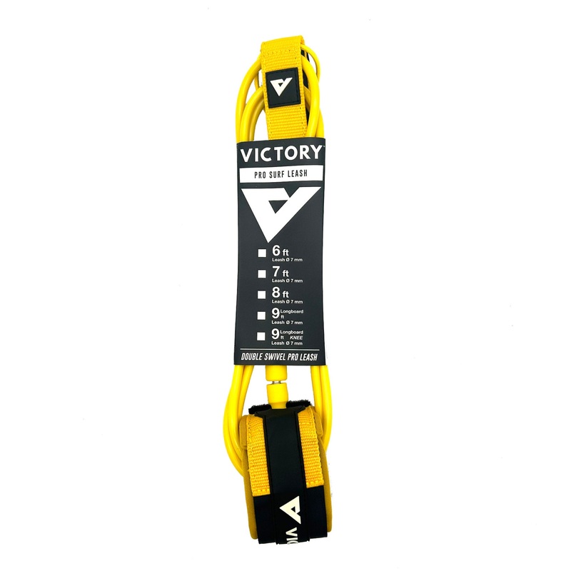 VICTORY – Surf Leash PRO 8′ – Matte Yellow