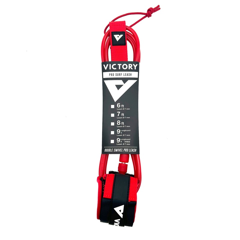 VICTORY – Surf Leash PRO 9′ – Matte Red