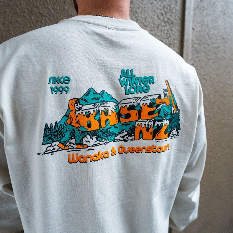 BaseNZ Mens All Winter Long Heavy Faded Long Sleeve Tee