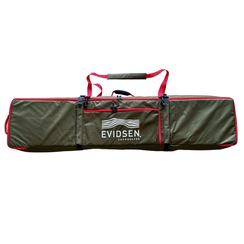 EVIDSEN – TROMS Travel Snowboard Bag Wheeled – Khaki / Red LTD
