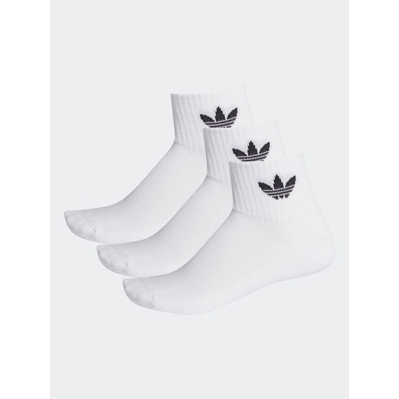 Adidas Mid Ankle Sock 3-Pack|Black|White|8-May|7 / 8.5|9 / 10.5