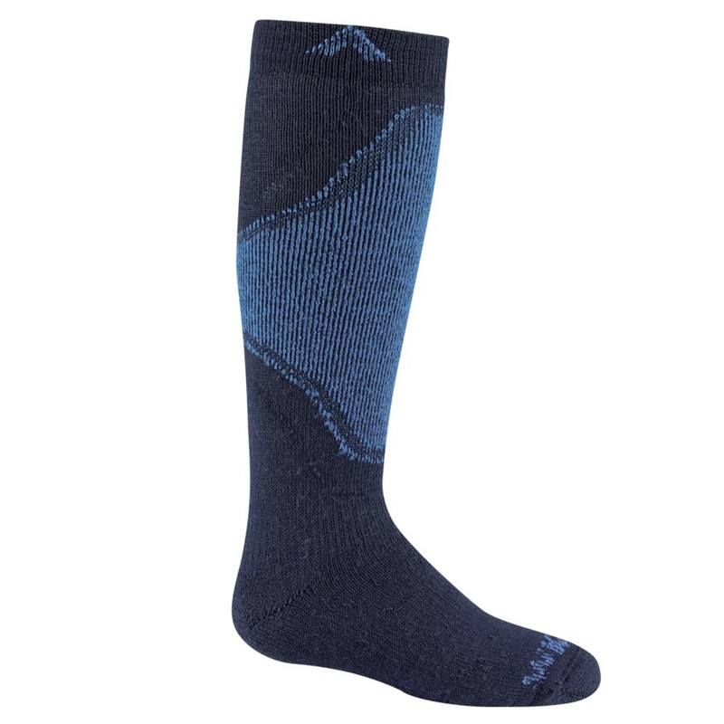 Wigwam Sirocco Kids Socks|Navy II|Red Rose|YL|YM