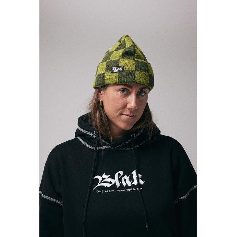 Blak Check Mate Beanie|Green / Green|Tan / Terracotta|Black / White