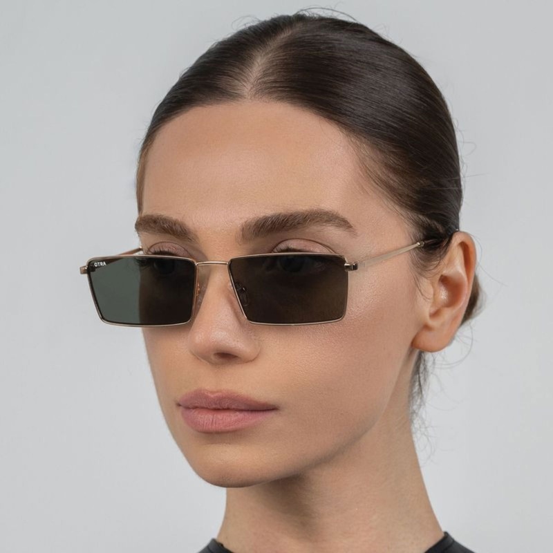 Otra Margo Sunglasses|Gold / Green