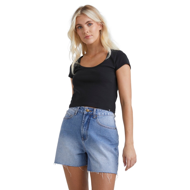 Billabong Baby Scoop T-Shirt|White|Black|S / 8|M / 10|L / 12|XL / 14