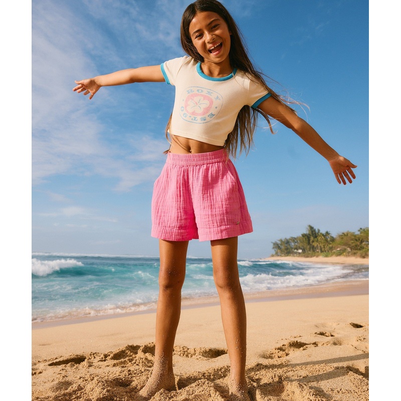 Roxy Youth Milky Shell Shorts|Pink|8Y|10Y|12Y|14Y