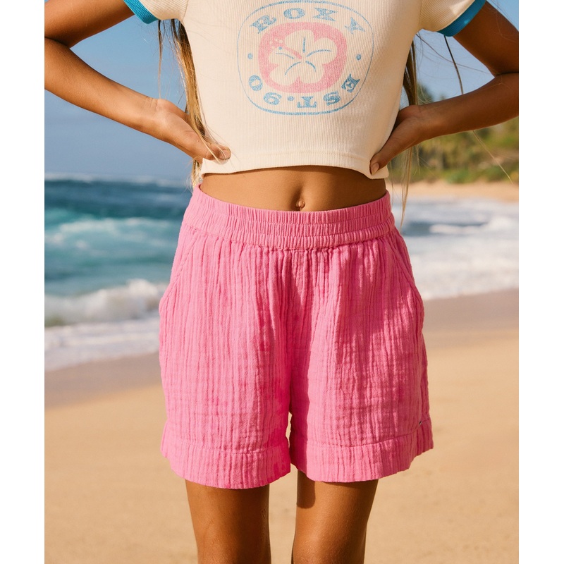 Roxy Youth Milky Shell Shorts|Pink|8Y|10Y|12Y|14Y