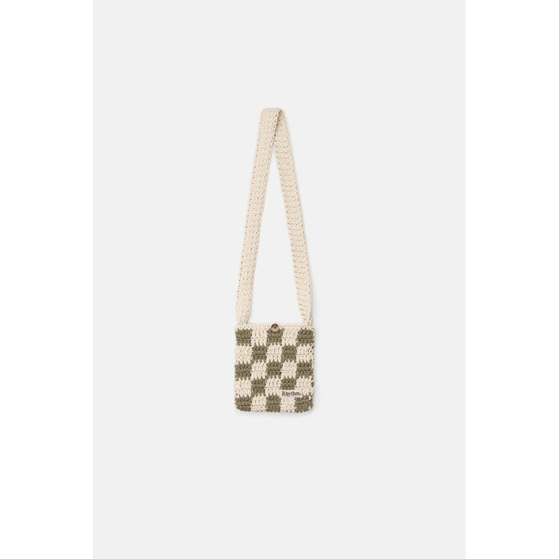 Rhythm Crochet Shoulder Bag|Green|Red