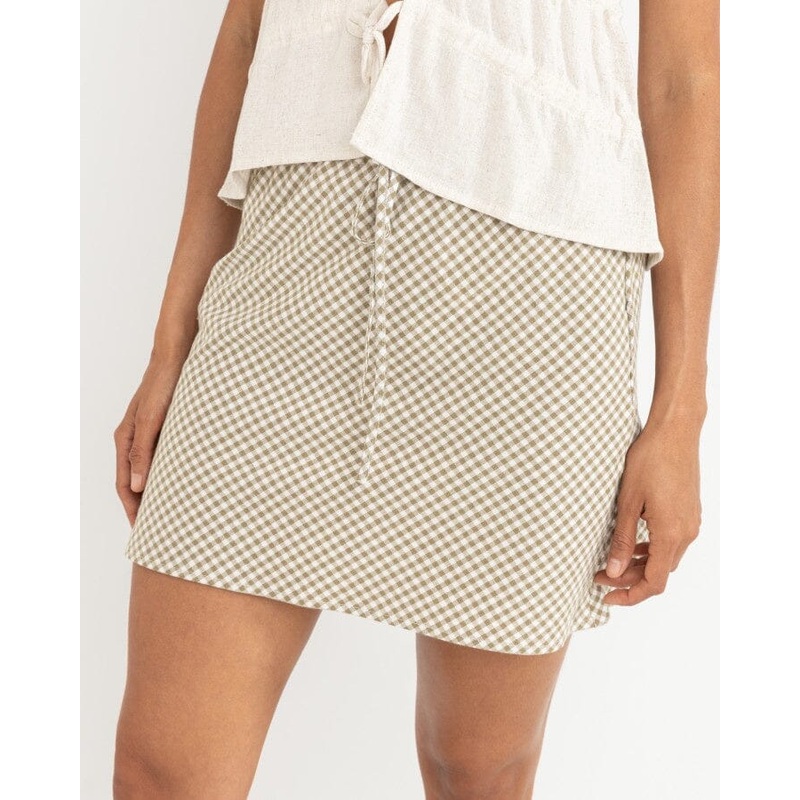 Rhythm Lola Check Bias Cut Mini Skirt