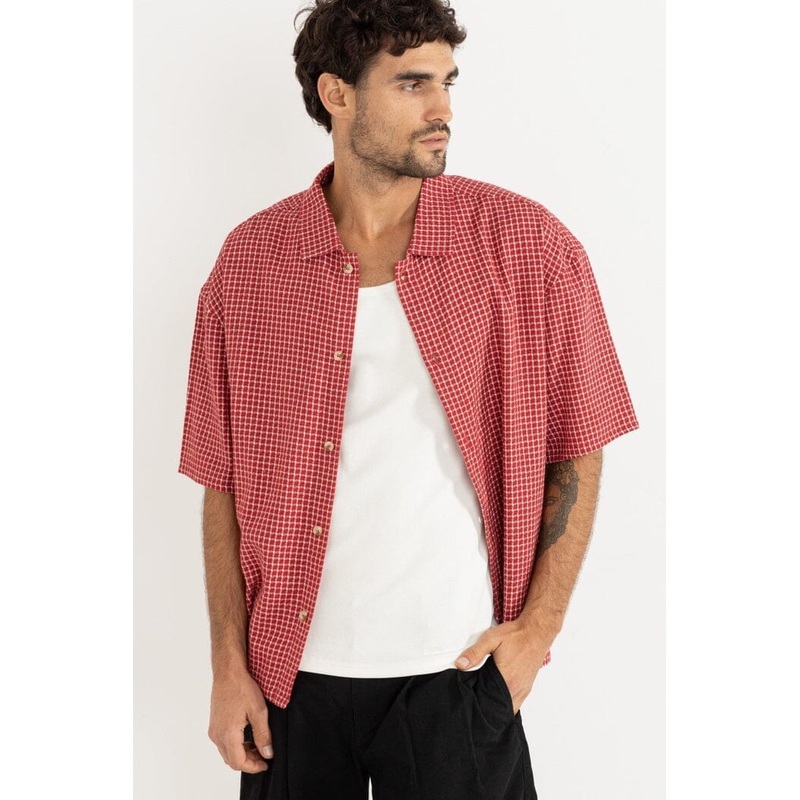 Rhythm Rowen Check Shirt|Red|S|M|L|XL|XXL