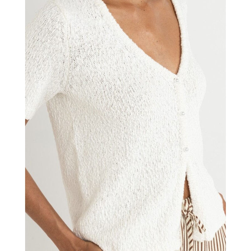 Rhythm Adele Short Sleeve Knit Cardigan