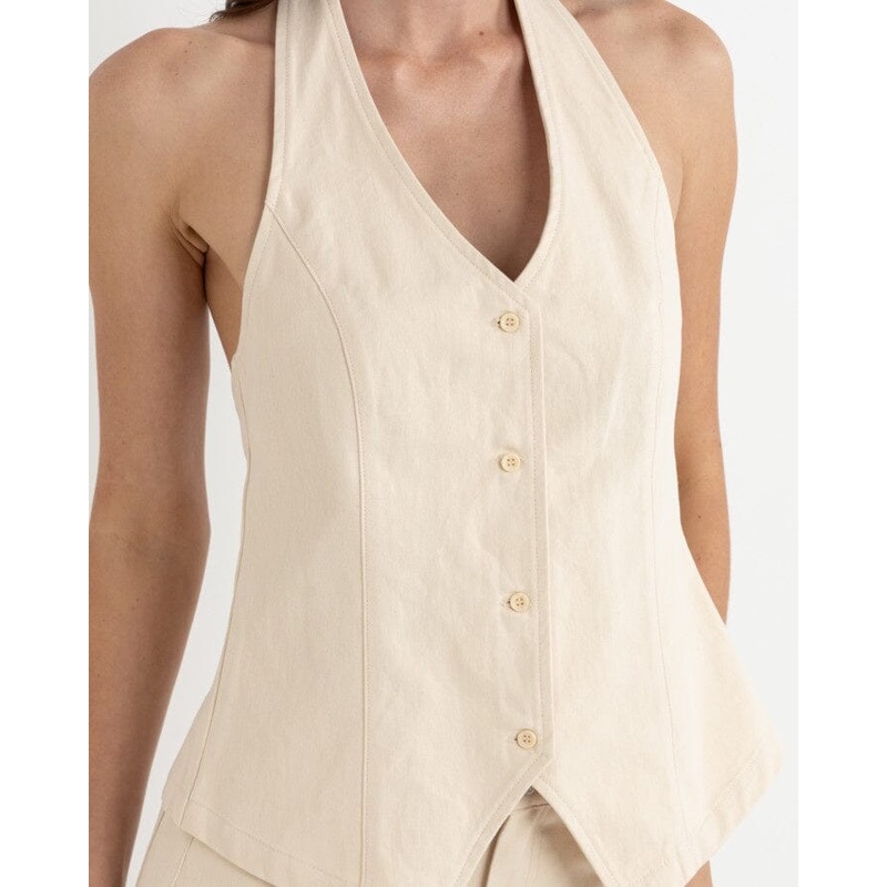 Rhythm Bailey Halter Vest|Cream|6|8|10|12|14