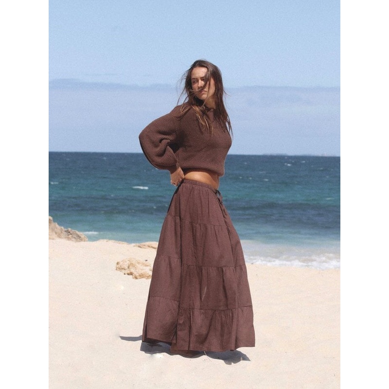 Rhythm Classic Tiered Maxi Skirt