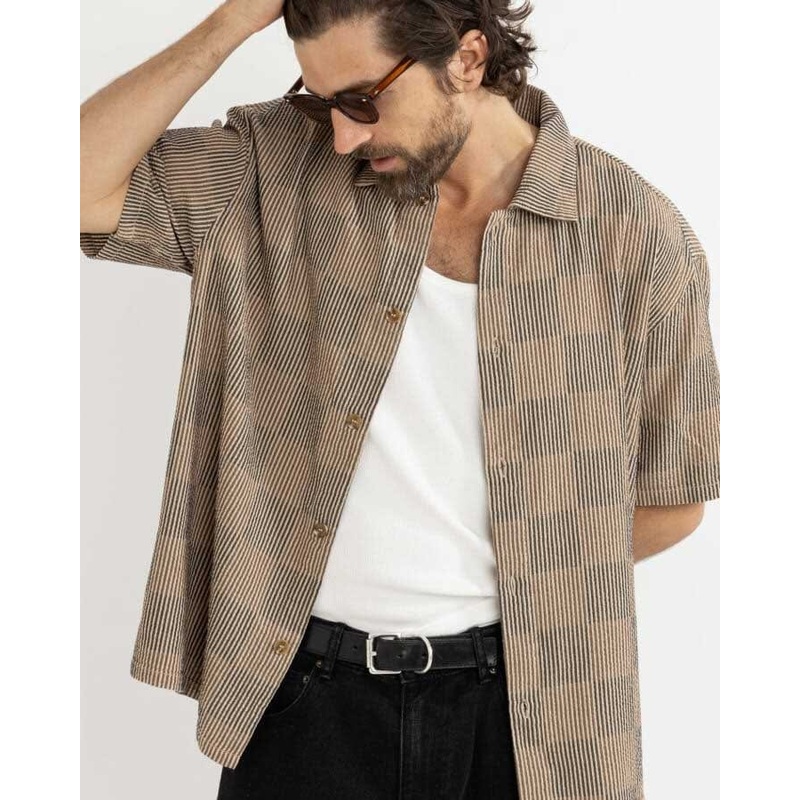 Rhythm Tanner Check Shirt|Tabacco|S|M|L|XL