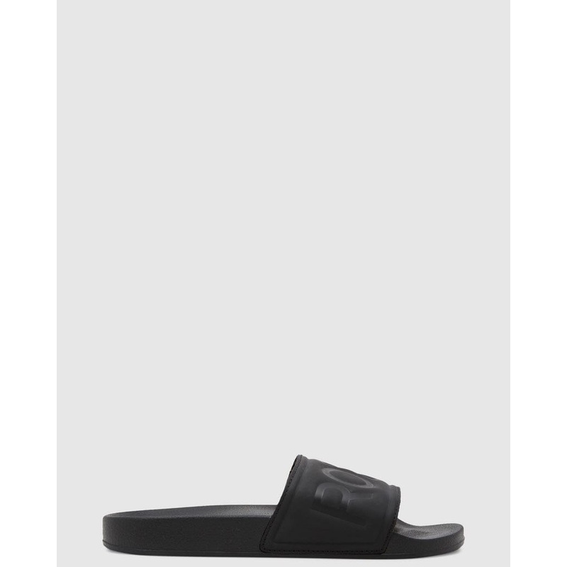 Roxy Slippy II Slides – Black|6|7|8|9|10