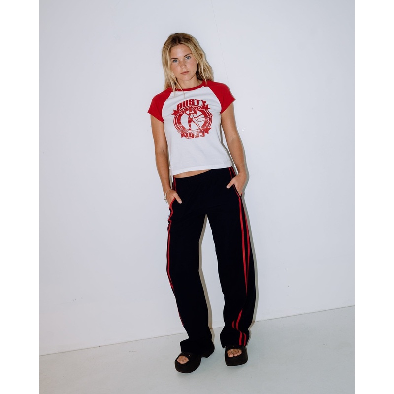 Rusty Bronson Side Stripe Low Rise Trackpants