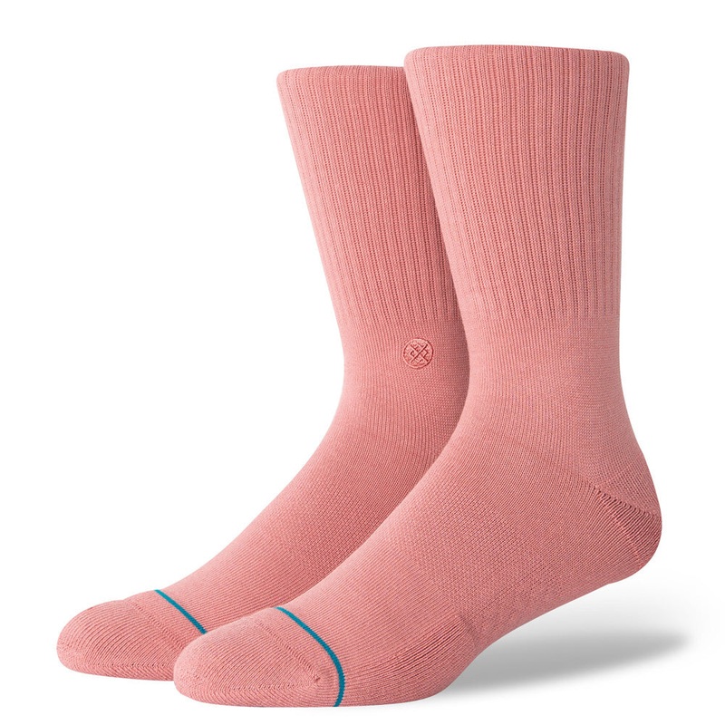 Stance Icon Crew Socks 2024|Black White|Rose Smoke|Turquoise|White Black|L