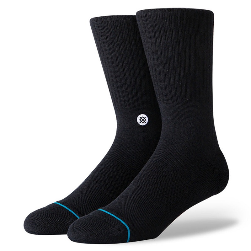 Stance Icon Crew Socks 2024|Black White|Rose Smoke|Turquoise|White Black|L