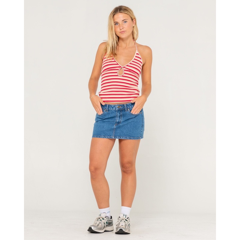 Rusty Emma Cut Out Halter Neck Top