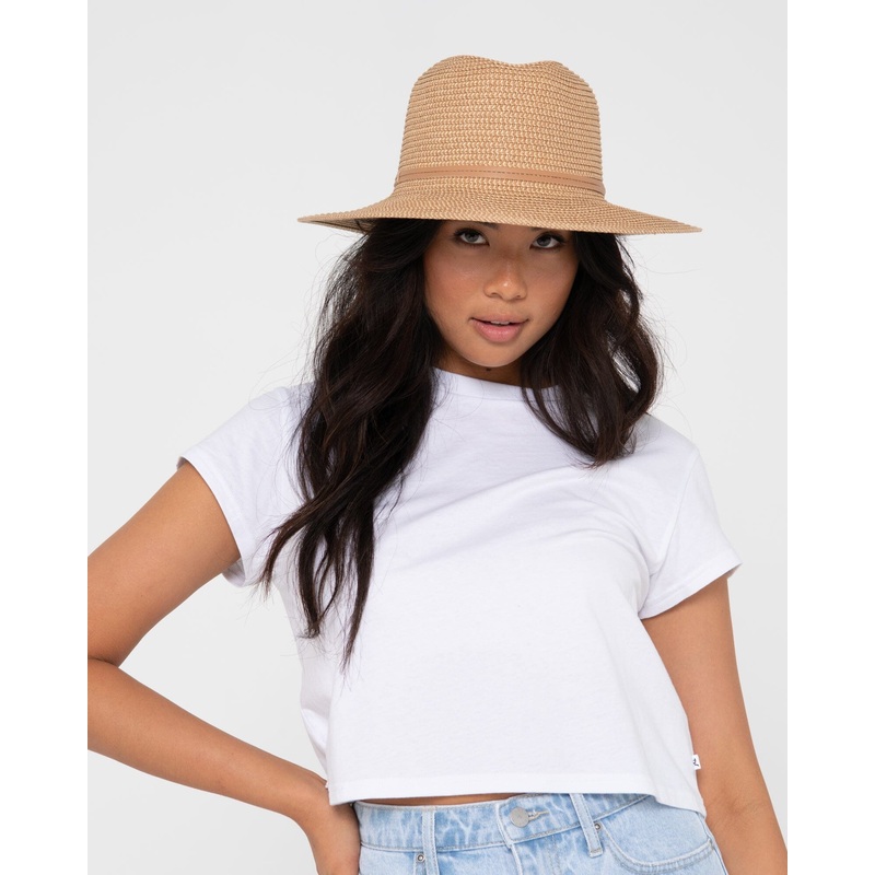 Rusty Gisele Straw Hat|Natural / Caramel|S / M|M / L
