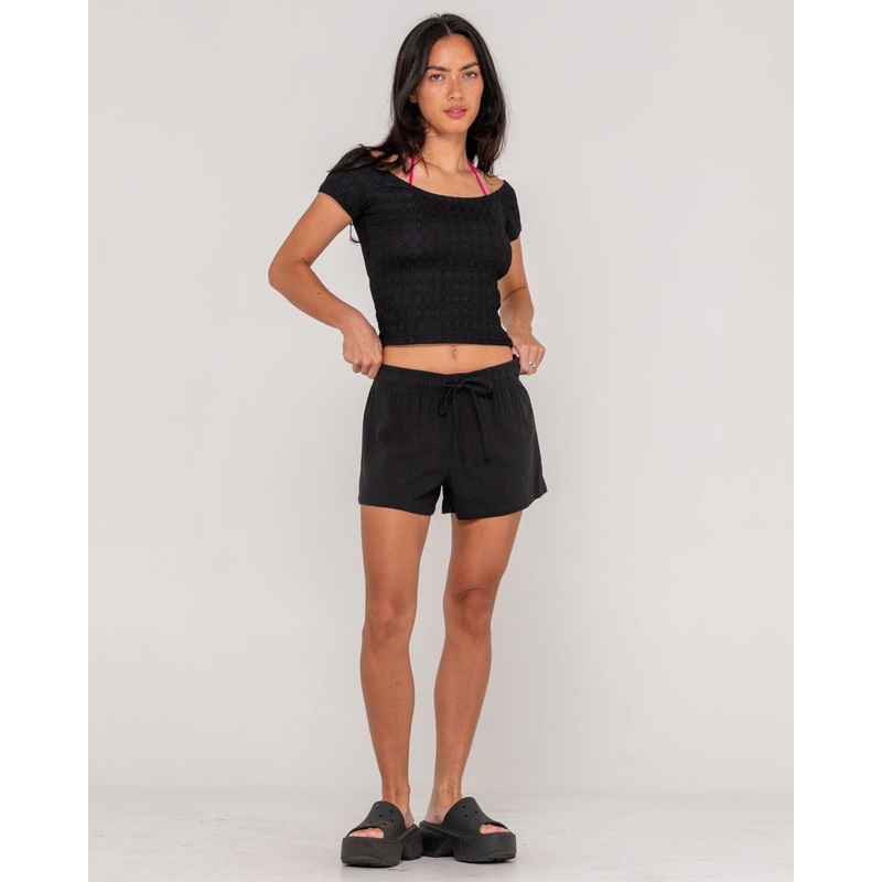 Rusty Rumour Lounge Shorts|Black|6|8|10|12|14