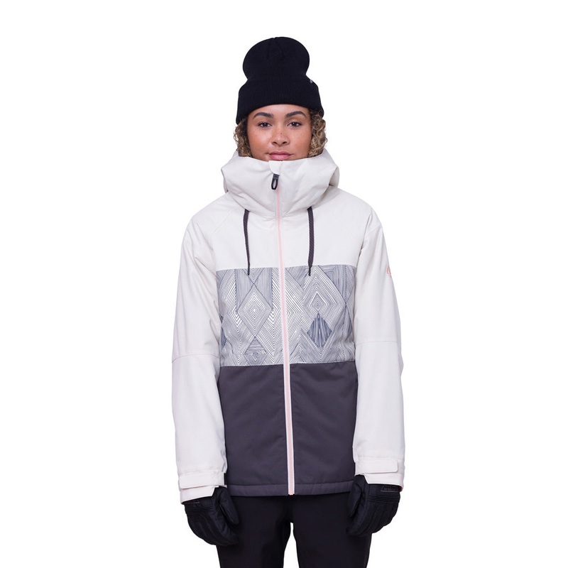 686 Athena Womens Jacket 2024|Birch Geo Colorblock|Dusty Mauve Colorblock|Geo Stripe|L|S|M|XS